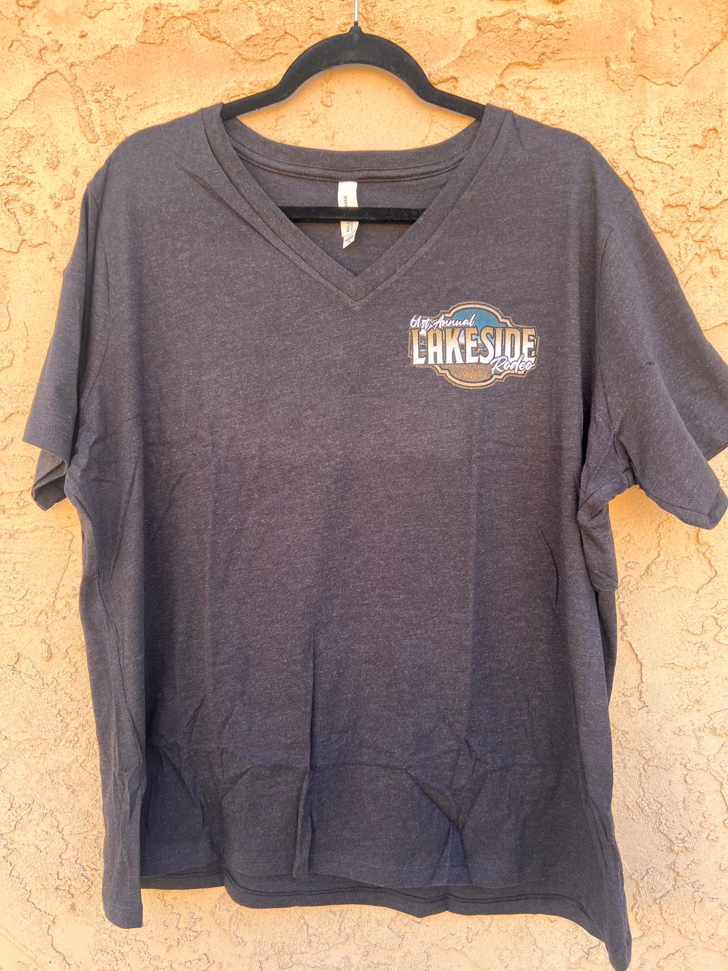 Women's Charcoal Black 61st Annual (2025) Rodeo Event V-Neck Tee - FINAL SALE