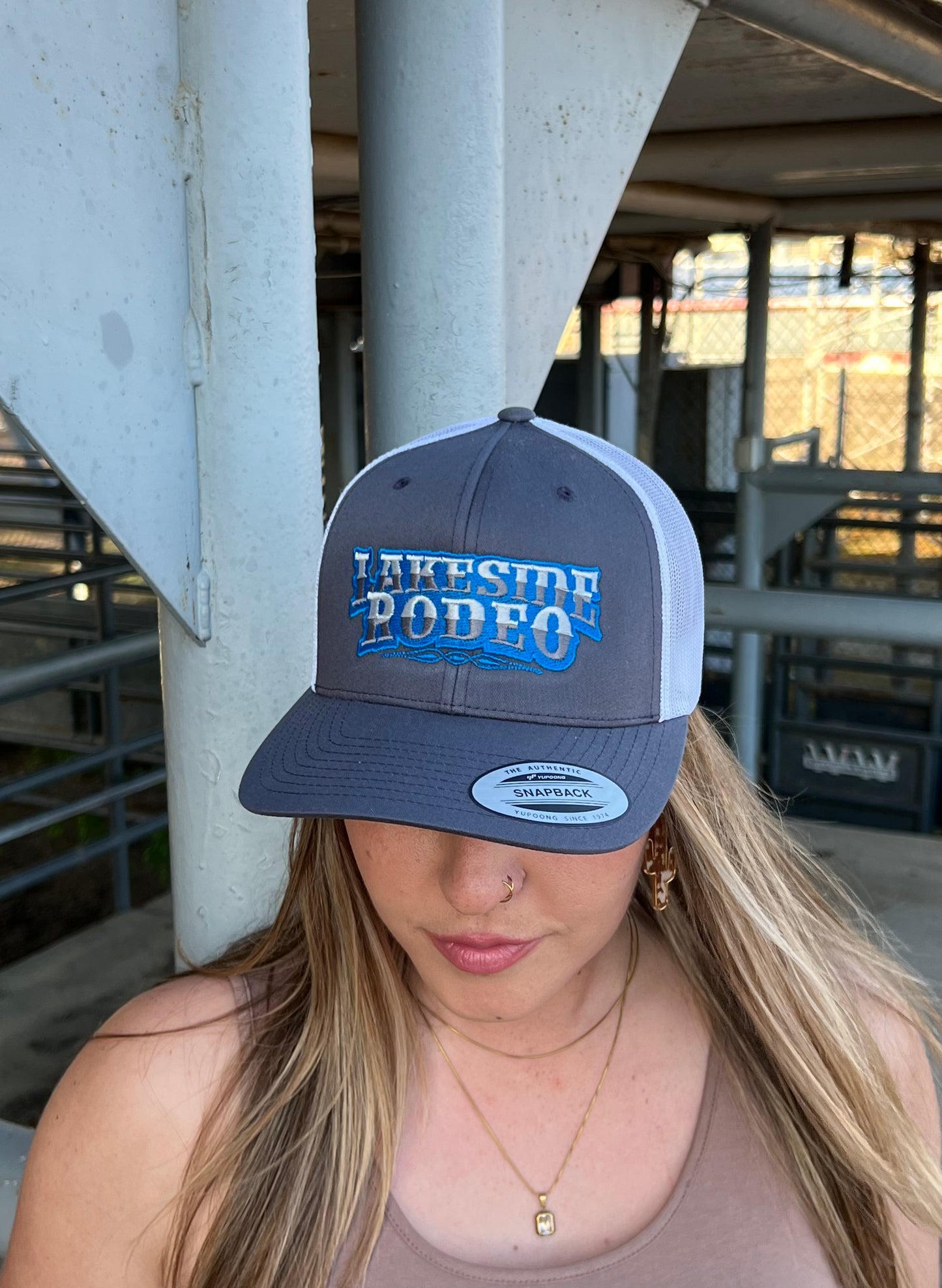 Lakeside Rodeo Trucker Hat - Graphite/White/Blue