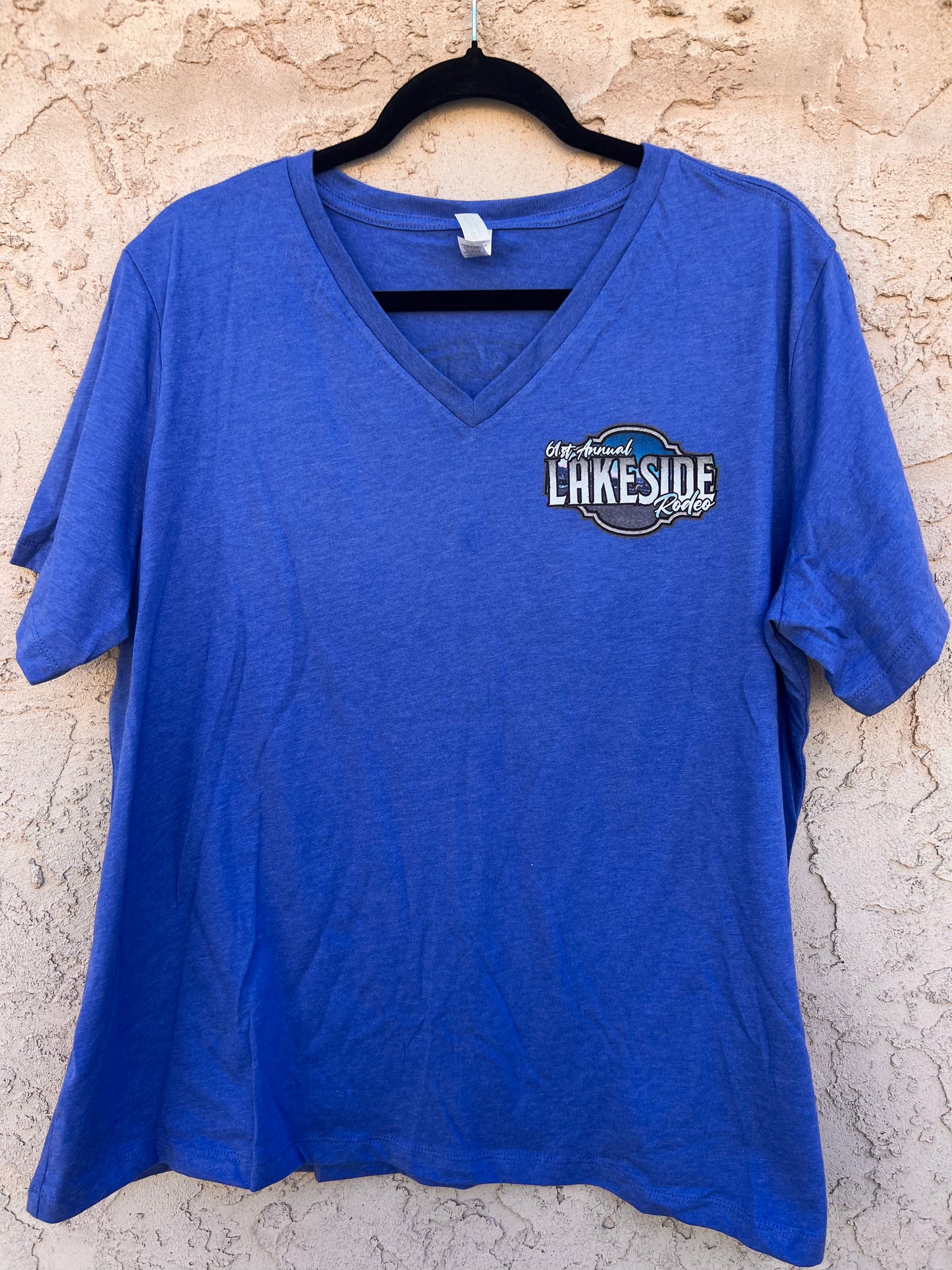 Women's Blue 61st Annual (2025) Rodeo Event V-Neck Tee - FINAL SALE