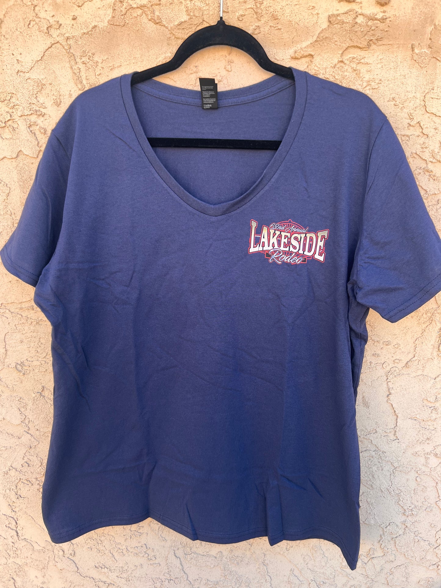 Women's Navy 62nd Annual (2026) Rodeo Event V-Neck Tee - FINAL SALE