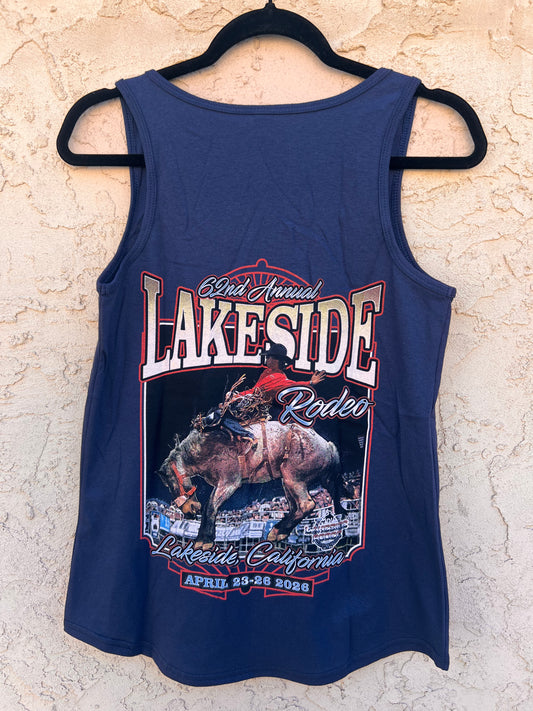 Women's Navy 62nd Annual (2026) Rodeo Event Tank - FINAL SALE