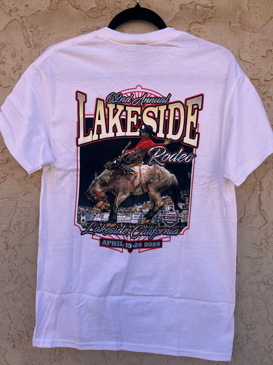 White 62nd Annual (2026) Rodeo Event Tee - FINAL SALE